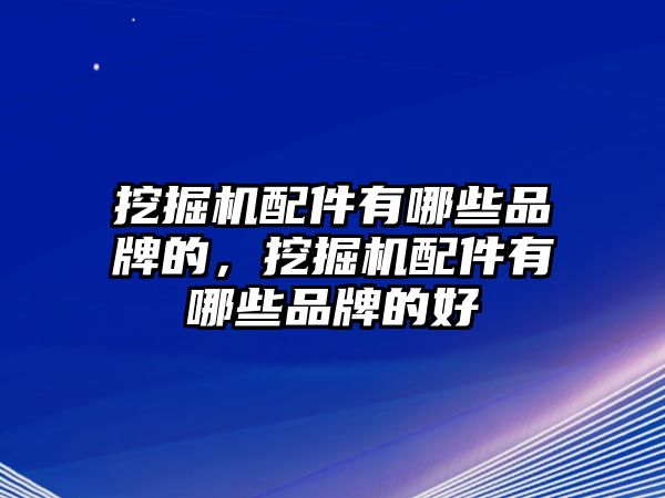 挖掘機(jī)配件有哪些品牌的，挖掘機(jī)配件有哪些品牌的好