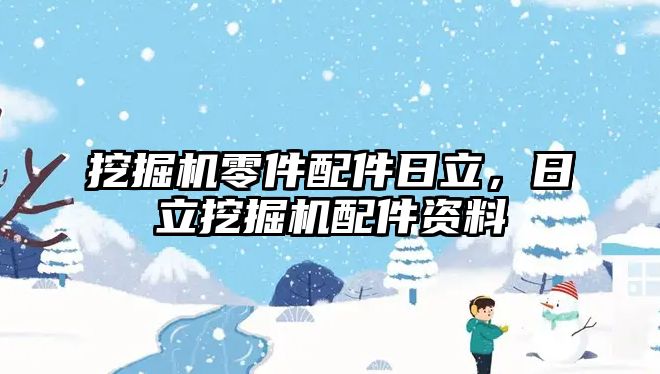 挖掘機零件配件日立，日立挖掘機配件資料