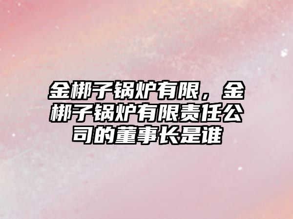 金梆子鍋爐有限，金梆子鍋爐有限責(zé)任公司的董事長是誰