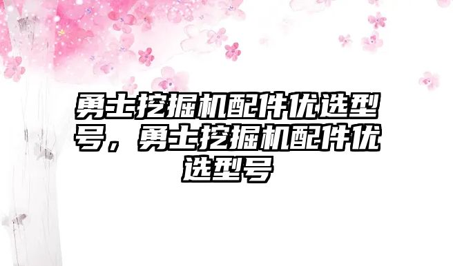 勇士挖掘機配件優(yōu)選型號，勇士挖掘機配件優(yōu)選型號