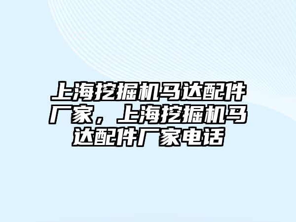 上海挖掘機馬達配件廠家，上海挖掘機馬達配件廠家電話