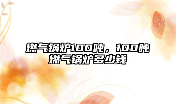 燃?xì)忮仩t100噸，100噸燃?xì)忮仩t多少錢