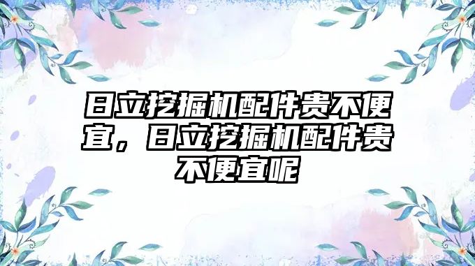 日立挖掘機配件貴不便宜，日立挖掘機配件貴不便宜呢