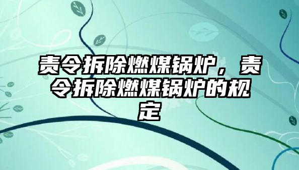 責令拆除燃煤鍋爐，責令拆除燃煤鍋爐的規(guī)定