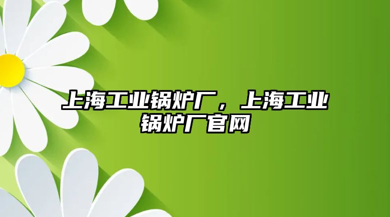 上海工業(yè)鍋爐廠，上海工業(yè)鍋爐廠官網(wǎng)