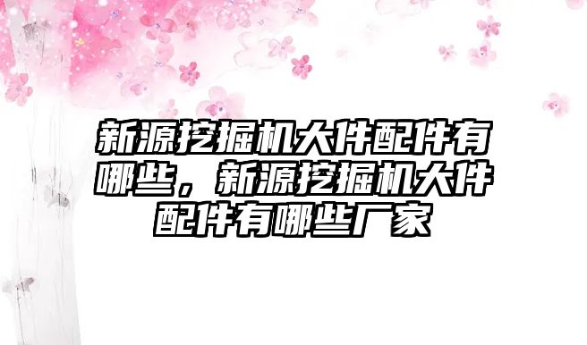 新源挖掘機(jī)大件配件有哪些，新源挖掘機(jī)大件配件有哪些廠家