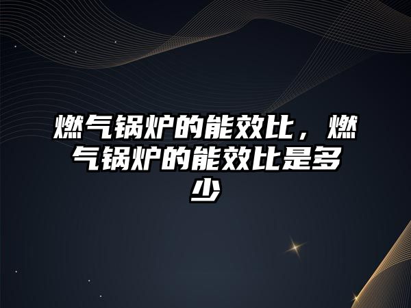 燃?xì)忮仩t的能效比，燃?xì)忮仩t的能效比是多少