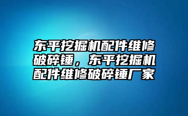 東平挖掘機配件維修破碎錘，東平挖掘機配件維修破碎錘廠家