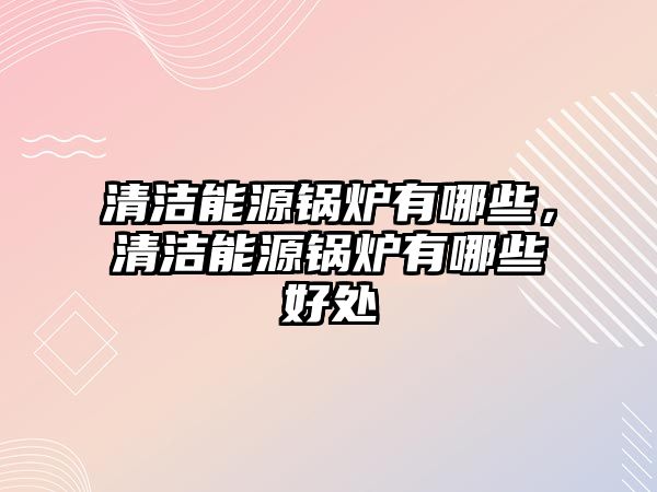 清潔能源鍋爐有哪些，清潔能源鍋爐有哪些好處