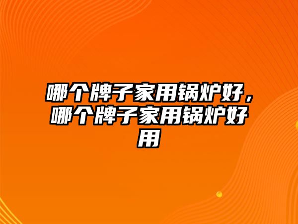 哪個牌子家用鍋爐好，哪個牌子家用鍋爐好用