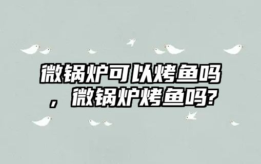 微鍋爐可以烤魚嗎，微鍋爐烤魚嗎?