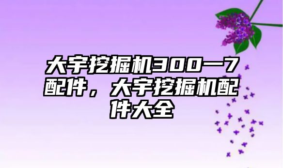 大宇挖掘機(jī)300一7配件，大宇挖掘機(jī)配件大全