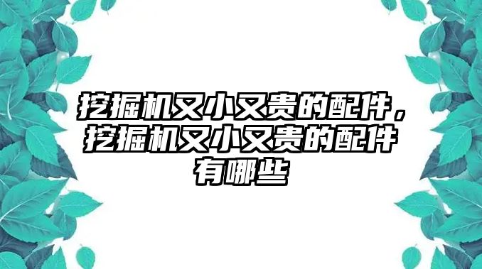 挖掘機又小又貴的配件，挖掘機又小又貴的配件有哪些