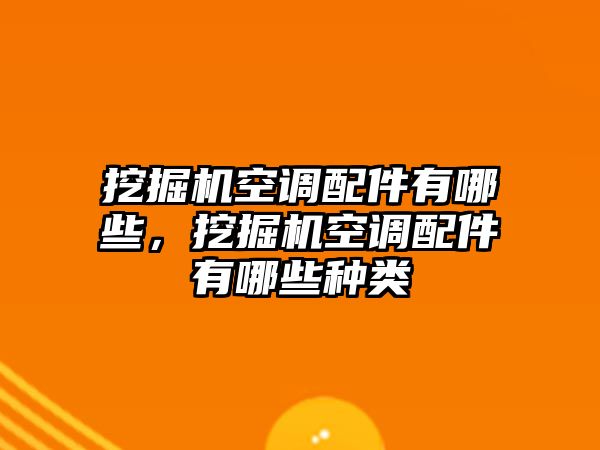 挖掘機(jī)空調(diào)配件有哪些，挖掘機(jī)空調(diào)配件有哪些種類