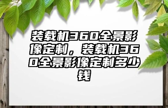 裝載機360全景影像定制，裝載機360全景影像定制多少錢