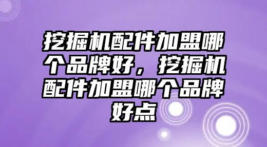 挖掘機配件加盟哪個品牌好，挖掘機配件加盟哪個品牌好點