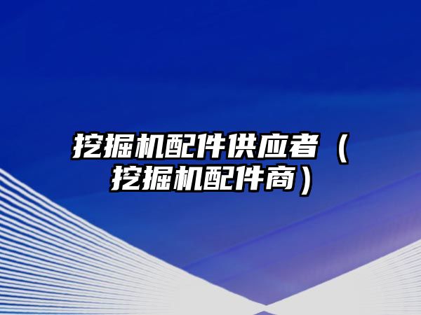 挖掘機配件供應(yīng)者（挖掘機配件商）