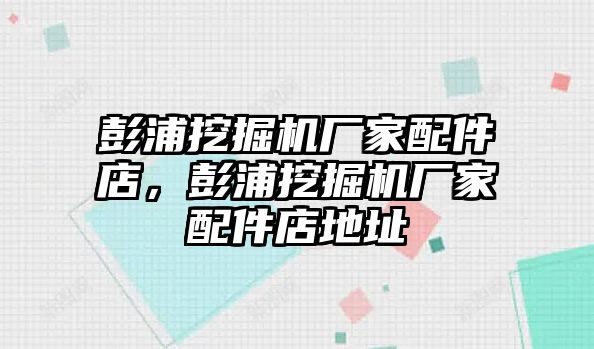 彭浦挖掘機廠家配件店，彭浦挖掘機廠家配件店地址