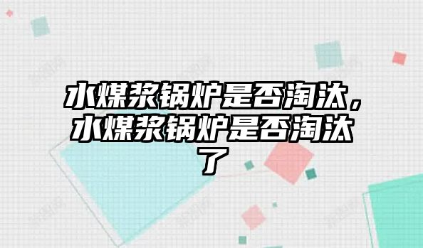 水煤漿鍋爐是否淘汰，水煤漿鍋爐是否淘汰了