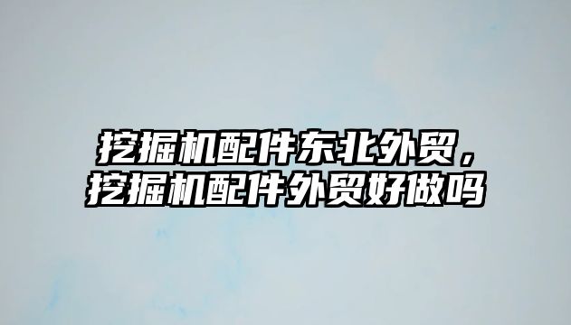 挖掘機(jī)配件東北外貿(mào)，挖掘機(jī)配件外貿(mào)好做嗎