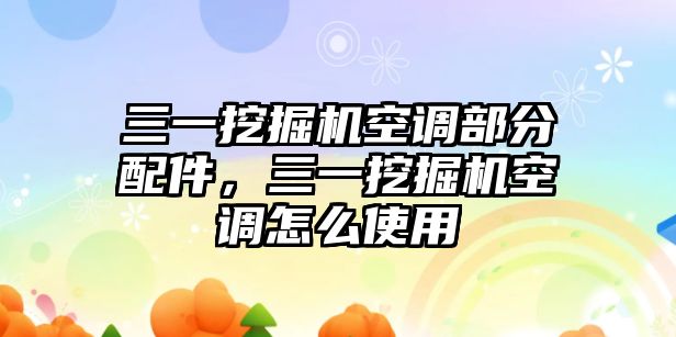 三一挖掘機空調(diào)部分配件，三一挖掘機空調(diào)怎么使用