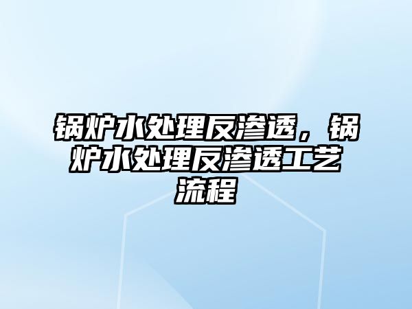 鍋爐水處理反滲透，鍋爐水處理反滲透工藝流程