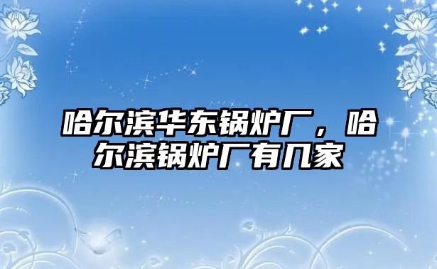 哈爾濱華東鍋爐廠，哈爾濱鍋爐廠有幾家