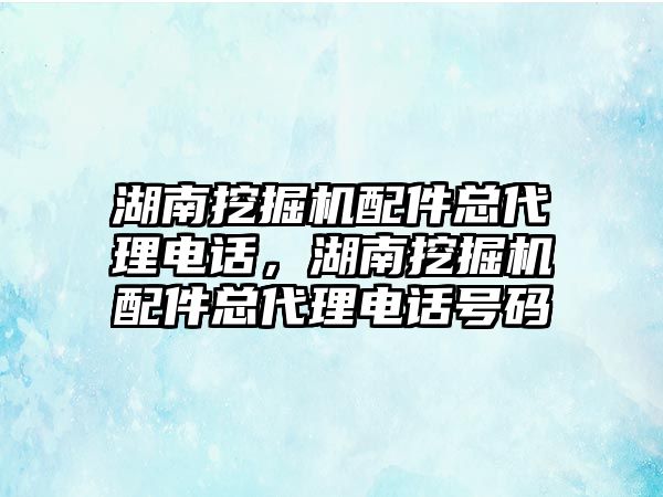 湖南挖掘機配件總代理電話，湖南挖掘機配件總代理電話號碼