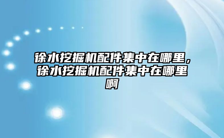 徐水挖掘機配件集中在哪里，徐水挖掘機配件集中在哪里啊