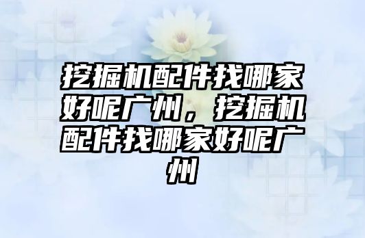 挖掘機配件找哪家好呢廣州，挖掘機配件找哪家好呢廣州