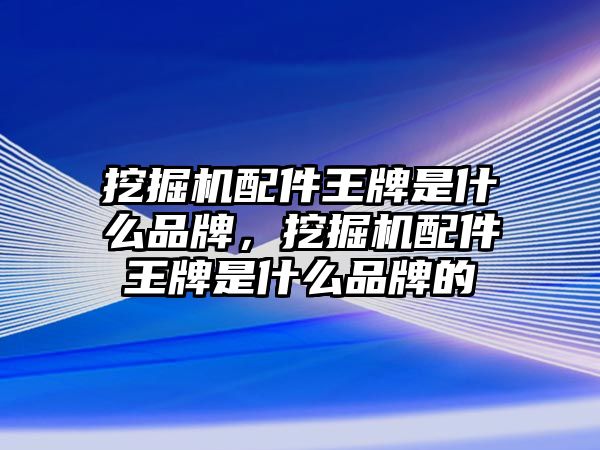 挖掘機配件王牌是什么品牌，挖掘機配件王牌是什么品牌的