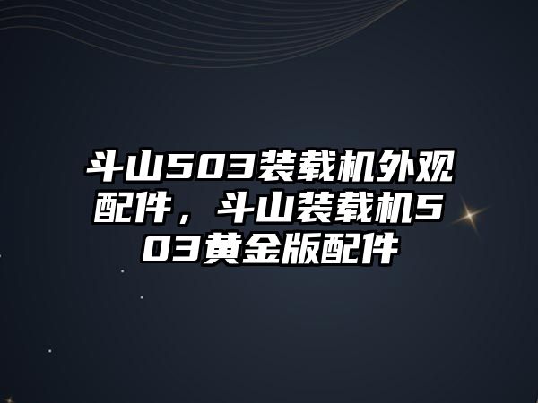 斗山503裝載機外觀配件，斗山裝載機503黃金版配件