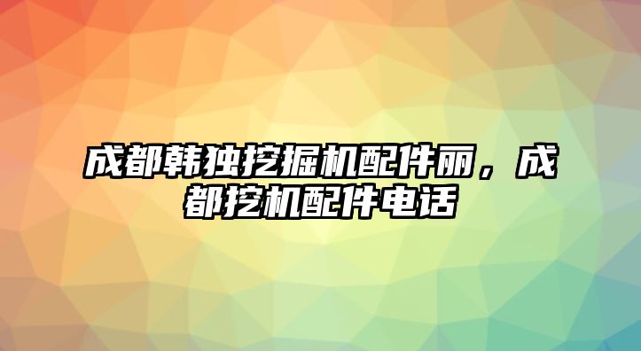 成都韓獨挖掘機配件麗，成都挖機配件電話