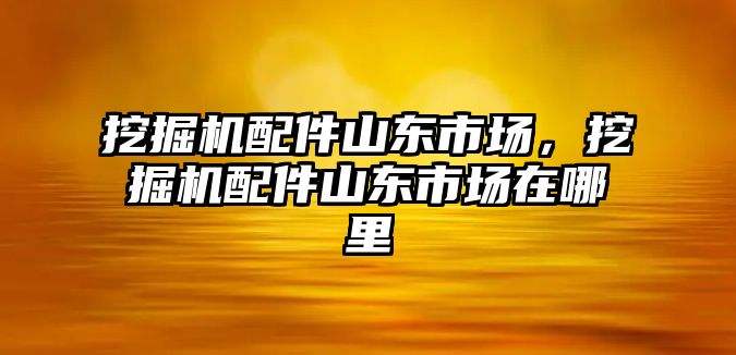 挖掘機配件山東市場，挖掘機配件山東市場在哪里