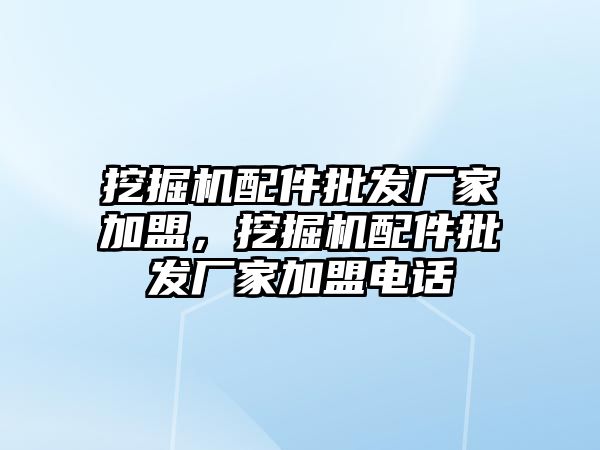 挖掘機配件批發(fā)廠家加盟，挖掘機配件批發(fā)廠家加盟電話