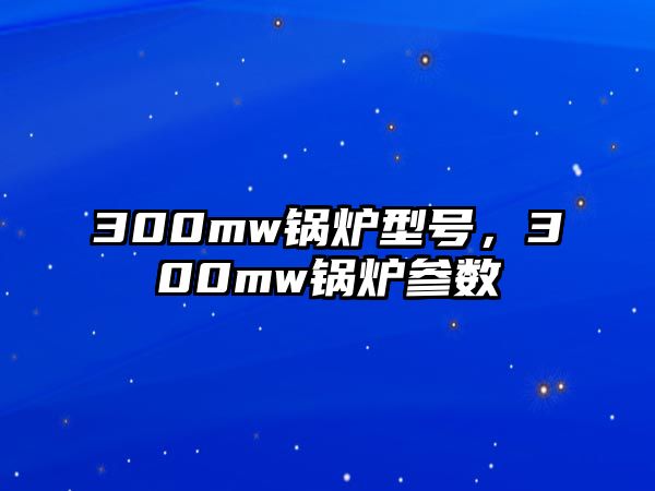 300mw鍋爐型號，300mw鍋爐參數(shù)