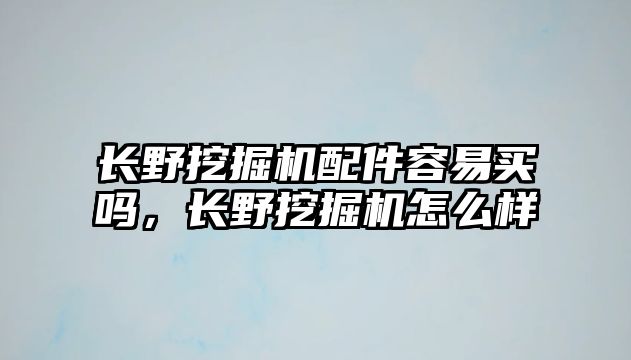 長野挖掘機配件容易買嗎，長野挖掘機怎么樣