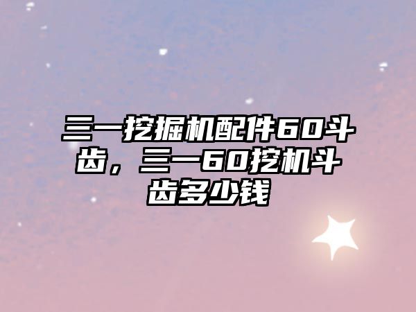 三一挖掘機(jī)配件60斗齒，三一60挖機(jī)斗齒多少錢