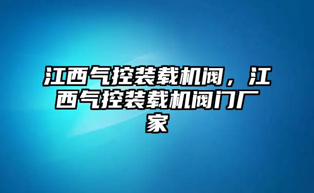 江西氣控裝載機閥，江西氣控裝載機閥門廠家