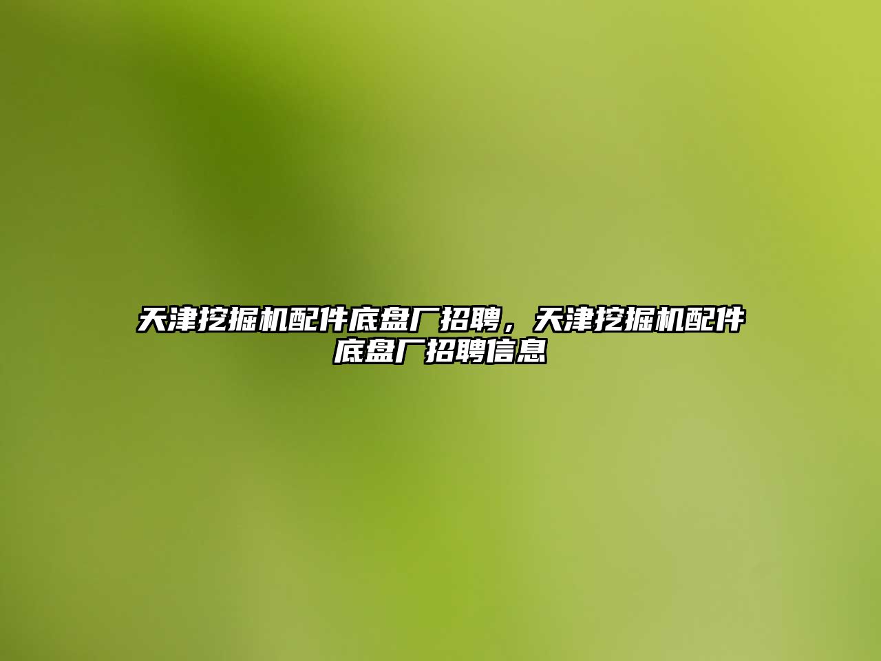 天津挖掘機配件底盤廠招聘，天津挖掘機配件底盤廠招聘信息