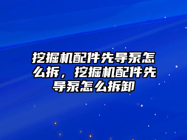 挖掘機配件先導泵怎么拆，挖掘機配件先導泵怎么拆卸