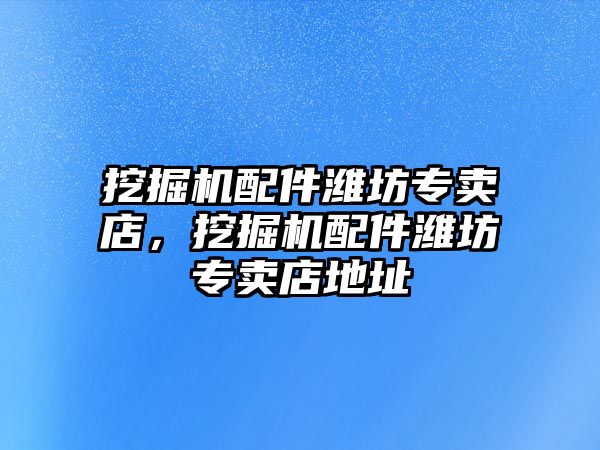 挖掘機配件濰坊專賣店，挖掘機配件濰坊專賣店地址