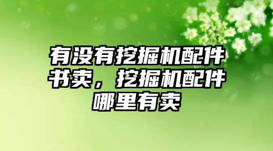 有沒有挖掘機(jī)配件書賣，挖掘機(jī)配件哪里有賣