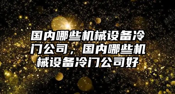 國內(nèi)哪些機械設備冷門公司，國內(nèi)哪些機械設備冷門公司好