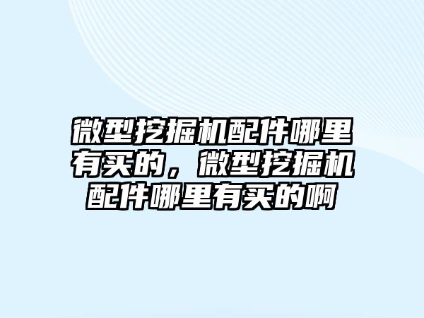 微型挖掘機(jī)配件哪里有買的，微型挖掘機(jī)配件哪里有買的啊