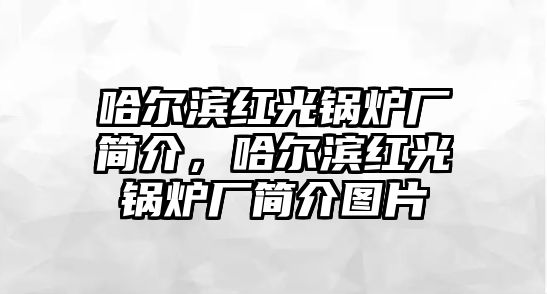 哈爾濱紅光鍋爐廠簡(jiǎn)介，哈爾濱紅光鍋爐廠簡(jiǎn)介圖片