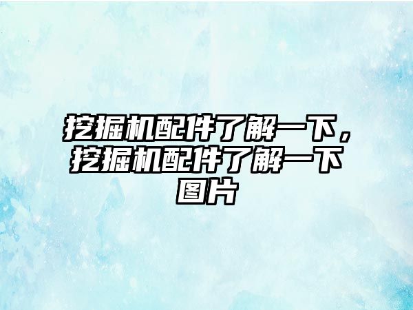 挖掘機(jī)配件了解一下，挖掘機(jī)配件了解一下圖片