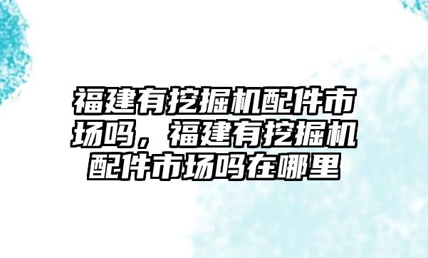 福建有挖掘機(jī)配件市場嗎，福建有挖掘機(jī)配件市場嗎在哪里