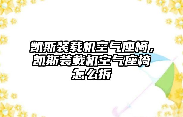 凱斯裝載機空氣座椅，凱斯裝載機空氣座椅怎么拆