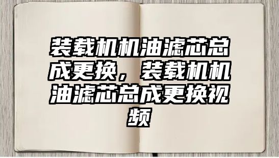 裝載機機油濾芯總成更換，裝載機機油濾芯總成更換視頻